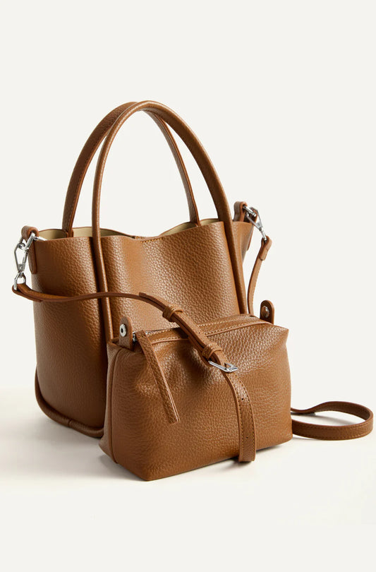 Naomi Handle Bag - Caramel Tan