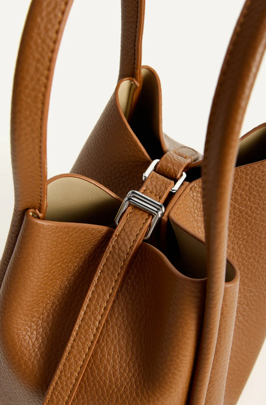 Naomi Handle Bag - Caramel Tan