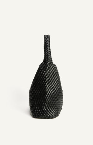 Andrea Hobo Bag - Black Faux Leather