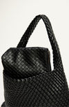 Andrea Hobo Bag - Black Faux Leather