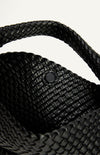Andrea Hobo Bag - Black Faux Leather