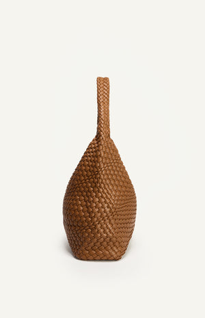 Andrea Hobo Bag - Caramel Faux Leather