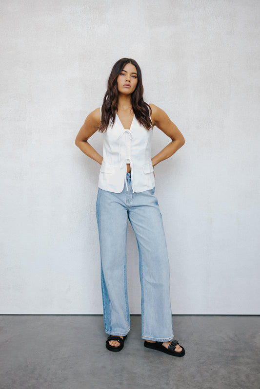 Walter Vest - White Linen