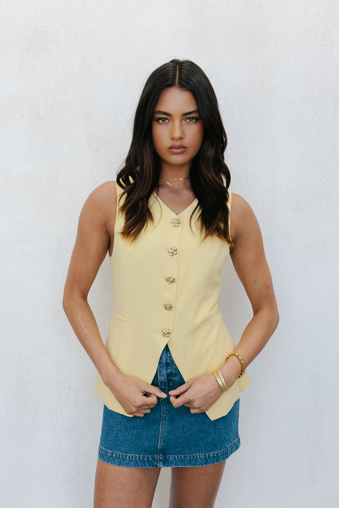 Warhol Vest Lemon