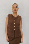 Warin Vest - Brown