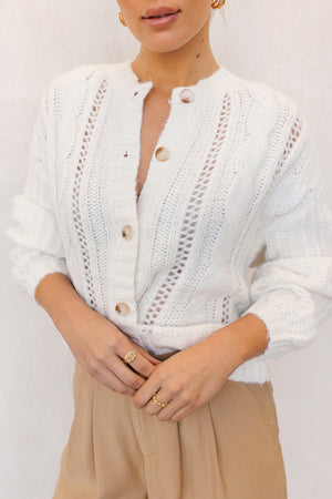 Webster Cardigan - White