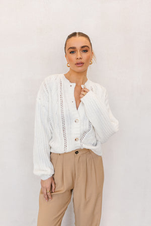 Webster Cardigan - White