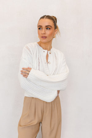 Webster Cardigan - White