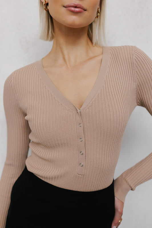 Wellington Longsleeve Top - Beige