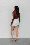 PRE ORDER MID-NOVEMBER - Sage Skirt - White Pinstripe