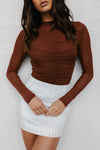 PRE ORDER MID-NOVEMBER - Sage Skirt - White Pinstripe