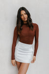 PRE ORDER MID-NOVEMBER - Sage Skirt - White Pinstripe