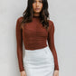 Sage Skirt - White Pinstripe