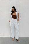 PRE ORDER MID-NOVEMBER - Cullen Blazer Dress - White Pinstripe