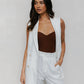Cullen Mini Blazer Dress - White Pinstripe