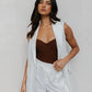 Cullen Mini Blazer Dress - White Pinstripe