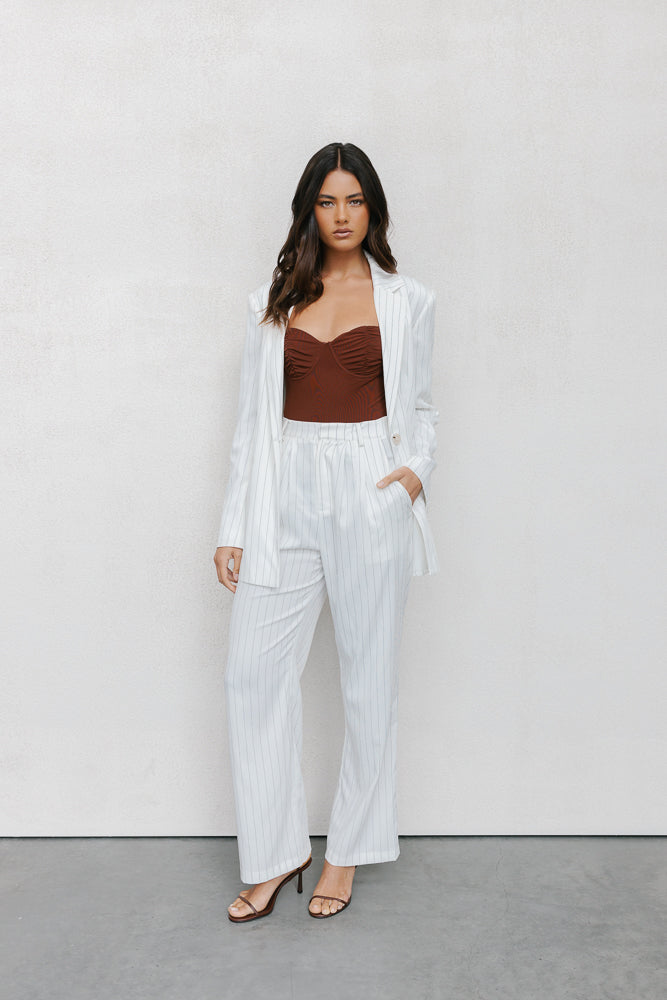 PRE ORDER MID NOVEMBER - Prinnie Blazer - White Pinstripe