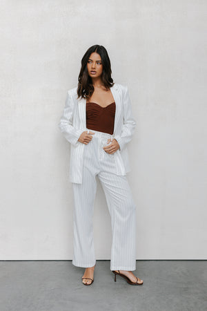 PRE ORDER MID NOVEMBER - Prinnie Blazer - White Pinstripe