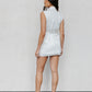 Cullen Mini Blazer Dress - White Pinstripe