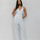 Marnie Vest - White Pinstripe