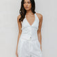 Marnie Vest - White Pinstripe