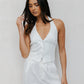 Marnie Vest - White Pinstripe