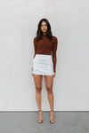 PRE ORDER MID-NOVEMBER - Sage Skirt - White Pinstripe