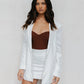 Sage Skirt - White Pinstripe