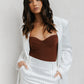 Sage Skirt - White Pinstripe