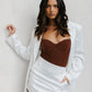Sage Skirt - White Pinstripe
