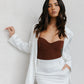 Sage Skirt - White Pinstripe