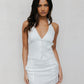 Sage Skirt - White Pinstripe
