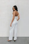 Cerlah Tailored Pants - White Pinstripe