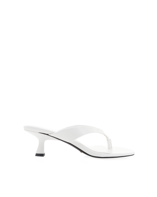 Neisha Stiletto Thong - White Shine