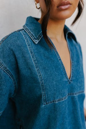 Xesse Top - Blue Denim