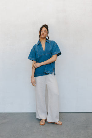 Xesse Top - Blue Denim