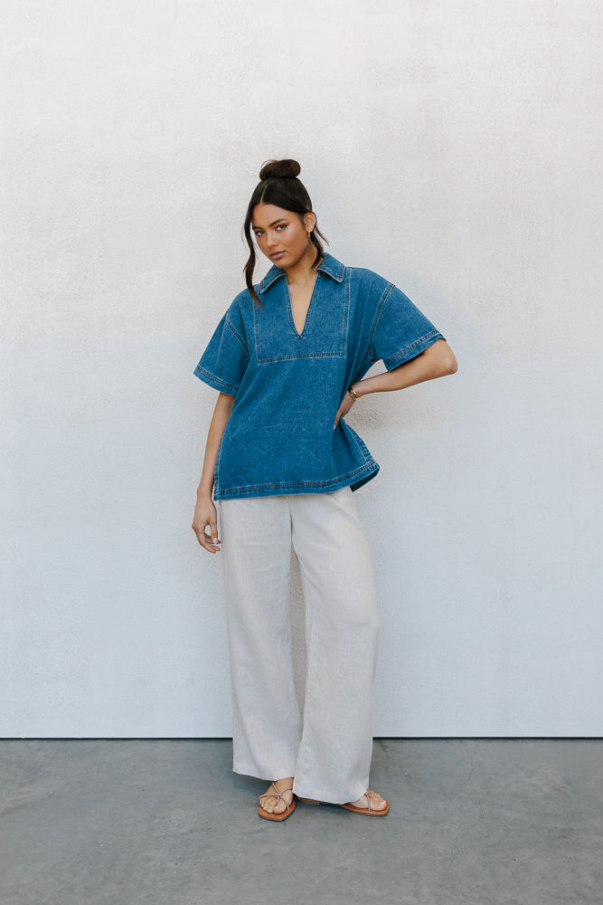Xesse Top Blue Denim