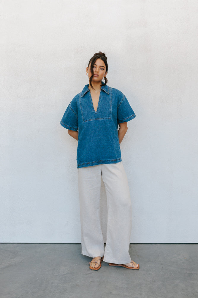 Xesse Top Blue Denim