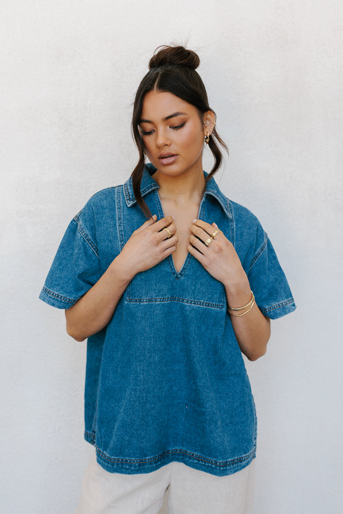 Xesse Top Blue Denim