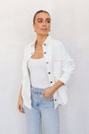 Xita Shacket - White Denim