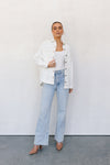 Xita Shacket - White Denim