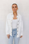 Xita Shacket - White Denim