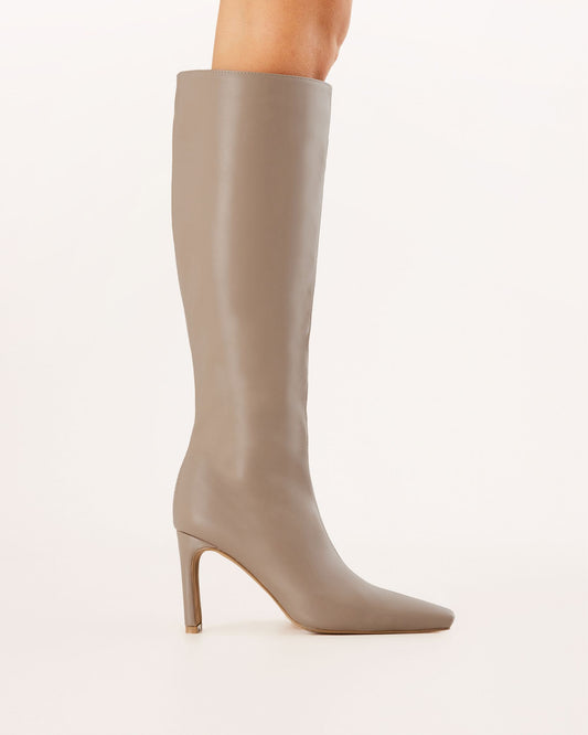 Yoshiko Knee High Boots - Stone