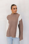 Zarli Jumper - Mocha/Cream Stripe