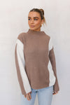 Zarli Jumper - Mocha/Cream Stripe