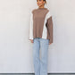 Zarli Jumper - Mocha/Cream Stripe