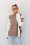 Zarli Jumper - Mocha/Cream Stripe