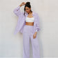 Amazon Pants - Lilac/White