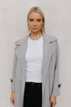 Zikkah Coat - Grey Knit