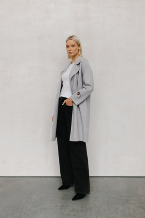 Zikkah Coat - Grey Knit